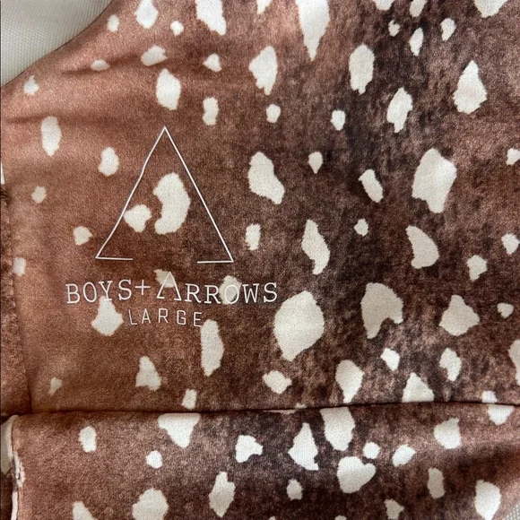 Boys + Arrows Bikini Top – Brown Speckled / Fawn Print/Bambi - Picture 4 of 4